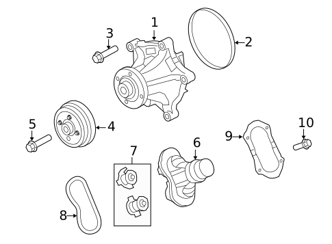 Thermostat & Housing for 2010 Ford F-250 Super Duty #0
