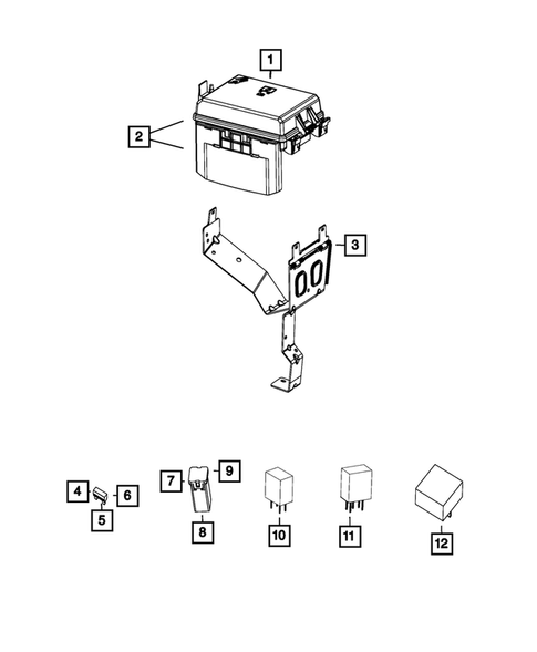Power Distribution Center, Fuse Block, Junction Block, Relays and Fuses for 2014 Dodge Challenger #1