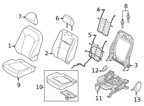 Front Seat Components for 2022 Ford F-150 #2