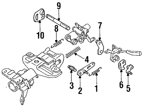 Tilt Steering Column Components for 1990 Toyota Celica #1