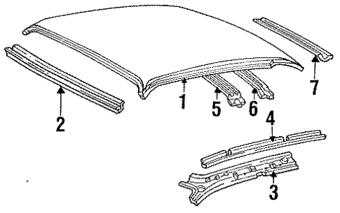 Roof & Components for 1993 Mercury Sable #1