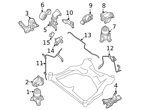 Engine & Trans Mounting for 2019 Nissan Maxima #4