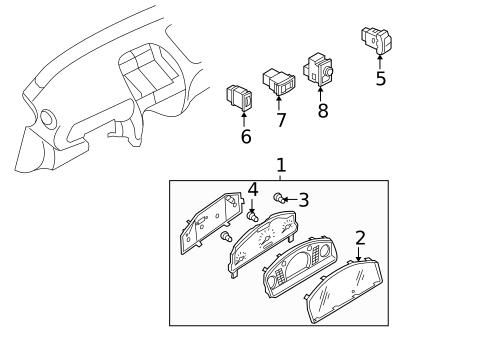 Instruments & Gauges for 2002 Nissan Sentra #0