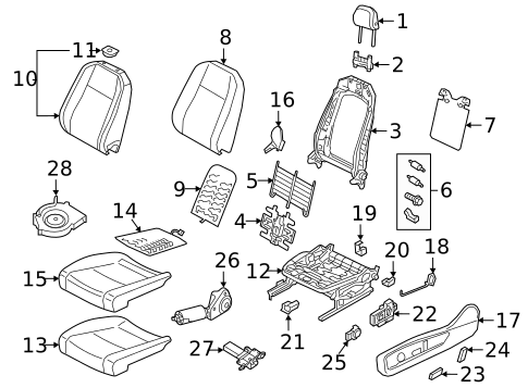 Passenger Seat Components for 2025 Volkswagen Atlas Cross Sport #0