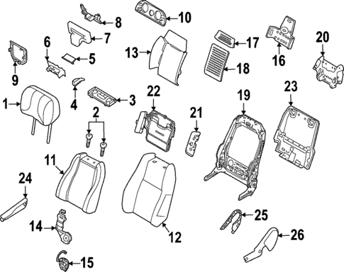 Driver Seat Components for 2022 Land Rover Range Rover #0