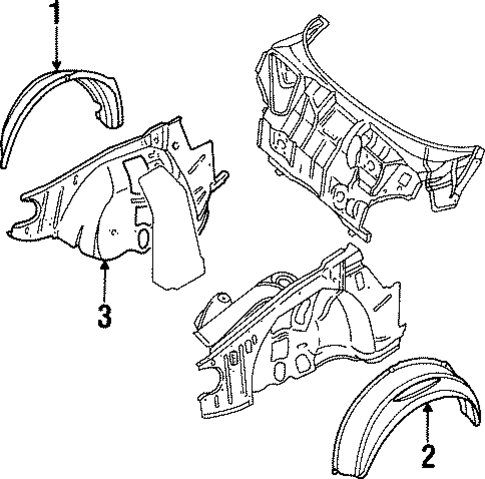 Inner Structure & Rails for 1985 Saab 900 #0