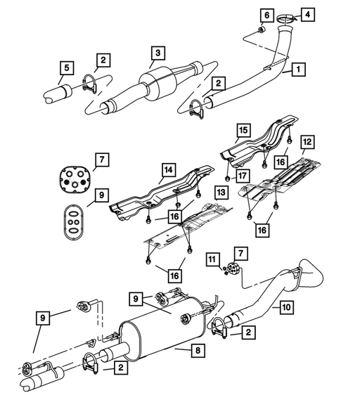 Exhaust System for 2008 Dodge Ram 1500 #2