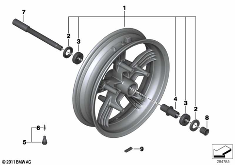 Wheels with Bearings for 2016 BMW-Motorrad C evolution #0