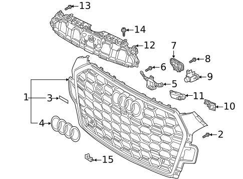 Grille & Components for 2025 Audi A5 Sportback #0