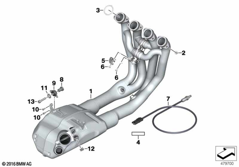 Exhaust System Parts with Mounts for 2019 BMW-Motorrad S 1000 RR #2
