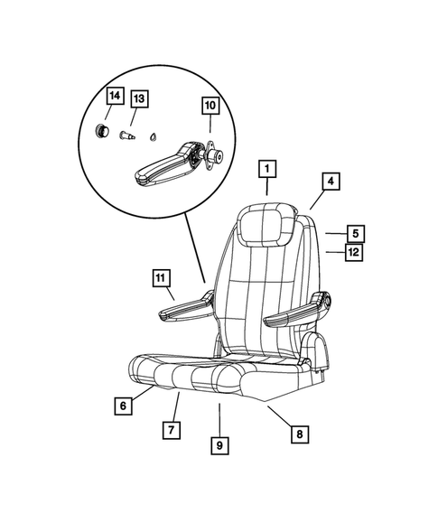 Rear Seats - Second Row for 2011 Dodge Grand Caravan #2