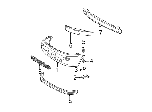 Bumper & Components - Front for 2004 Ford Focus #0