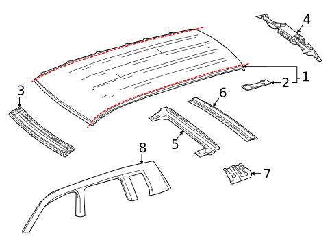 Roof & Components for 2021 Mercedes-Benz GLC43 AMG #1