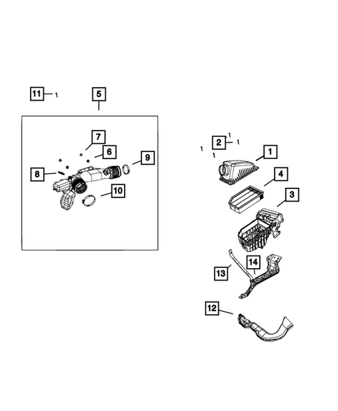 Air Cleaner for 2018 Jeep Wrangler #0