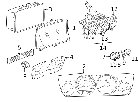 Cluster & Switches for 2003 Dodge Neon #0