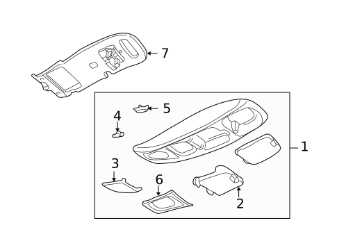 Overhead Console for 2005 Lincoln Aviator #3