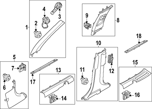 Interior Trim - Pillars for 2025 Hyundai Santa Fe #0