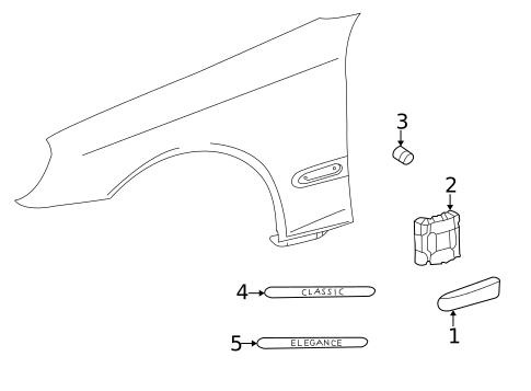 Exterior Trim - Fender for 2003 Mercedes-Benz C230 #0