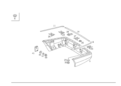 Rear Bumper for 1985 Mercedes-Benz 500SEL #2