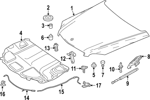 Hood & Components for 2021 Mercedes-Benz GLC43 AMG #0