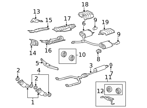 Exhaust Components for 2007 Lexus GS430 #0