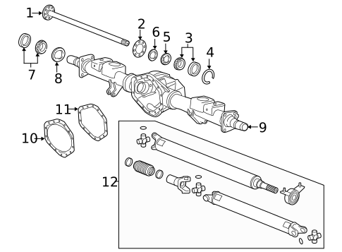 Axle Housing for 2025 GMC Sierra 2500 HD #3