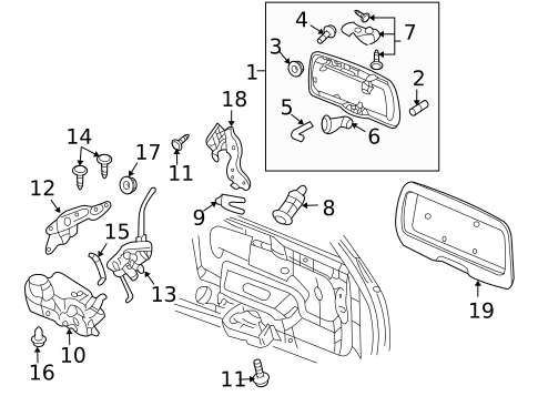 Lock & Hardware for 2005 Isuzu Ascender #2