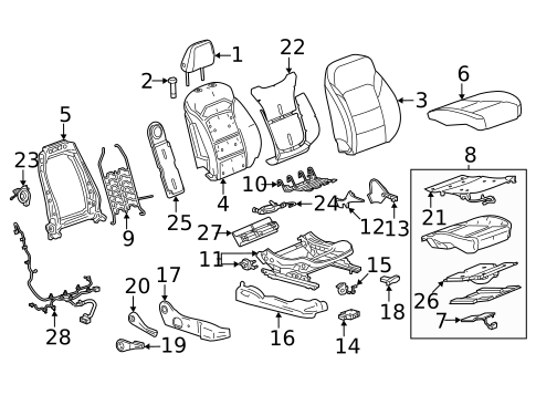 Air Bag Components for 2022 Chevrolet Bolt EUV #6