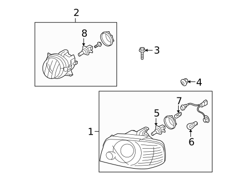 Headlamp Components for 2005 Kia Optima #0