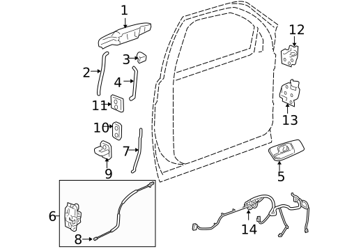 Lock & Hardware for 2008 Chevrolet Tahoe #0