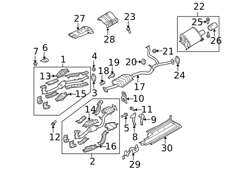 Exhaust Components for 2005 Subaru Outback #2