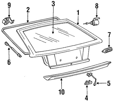 Tailgate for 1992 Hyundai Excel #0