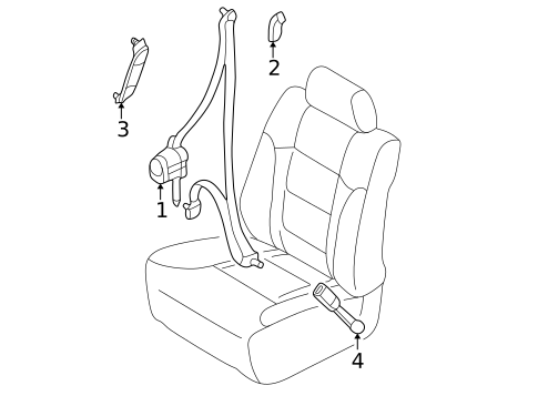 Front Seat Belts for 2003 INFINITI G35 #1