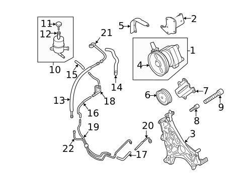 Pump & Hoses for 2002 Mitsubishi Montero Sport #0