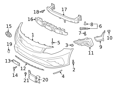 Bumper & Components - Front for 2020 Kia Optima #0