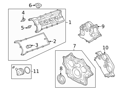 Valve & Timing Covers for 2010 Jaguar XF #1