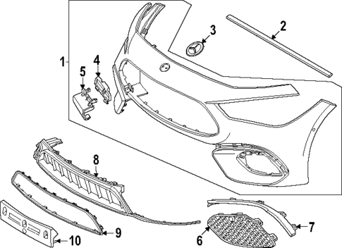 Bumper & Components - Front for 2025 Mercedes-Benz CLE 300 #2