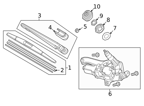 Wiper & Washer Components for 2018 Acura MDX #1