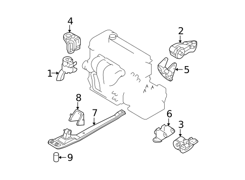 Mounts for 2005 Mazda Tribute #0