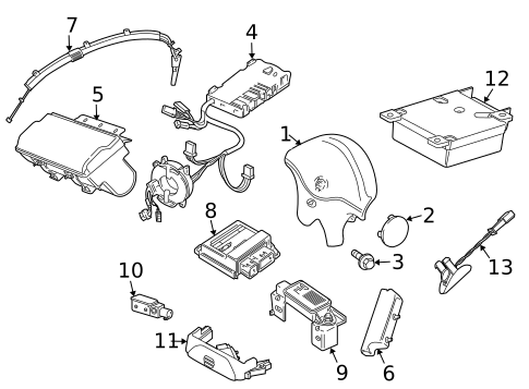 Air Bag Components for 2007 Jaguar S-Type #0