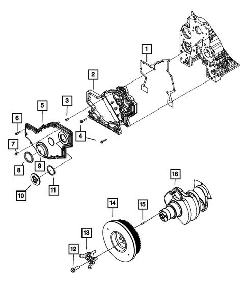 Timing Belt and Cover for 2007 Dodge Ram 2500 #0