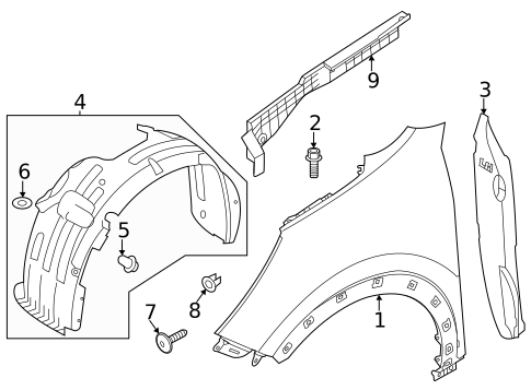 Fender & Components for 2022 Kia Niro EV #0