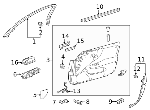 Front Door for 2020 Lexus LS500 #1