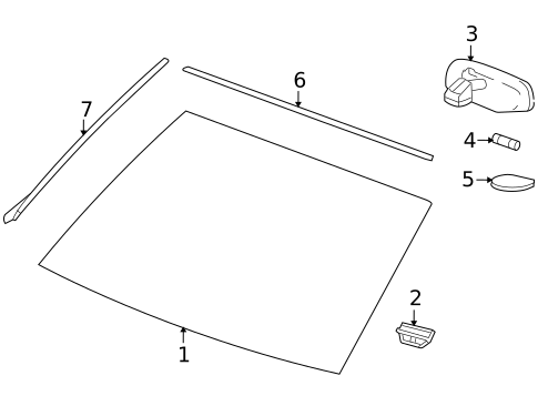 Glass - Windshield for 2006 Isuzu i-350 #0