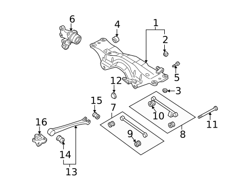 Rear Suspension for 1998 Subaru Forester #1