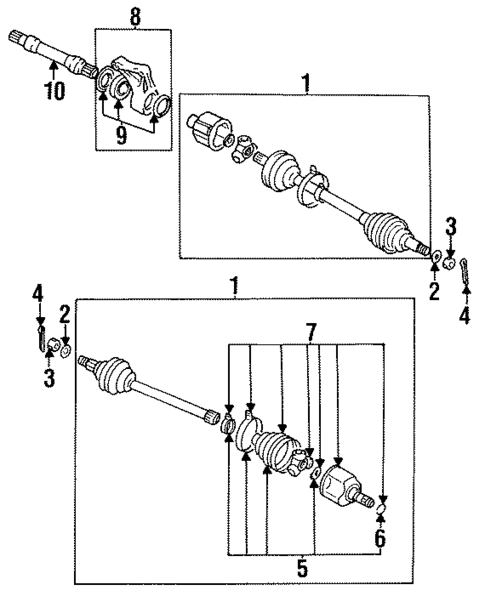Axle Components for 1996 Mitsubishi Eclipse #0