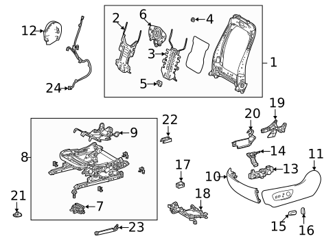 Driver Seat Components for 2022 Toyota Sienna #0