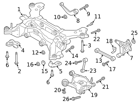 Rear Suspension for 2017 Ford Fusion #1