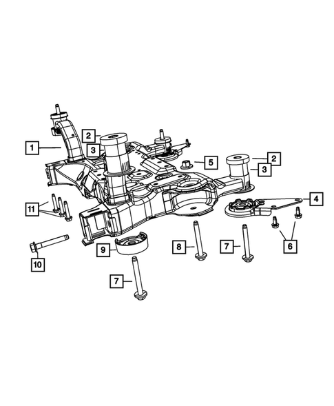 Front Suspension, Strut and Cradle for 2009 Chrysler Sebring #1