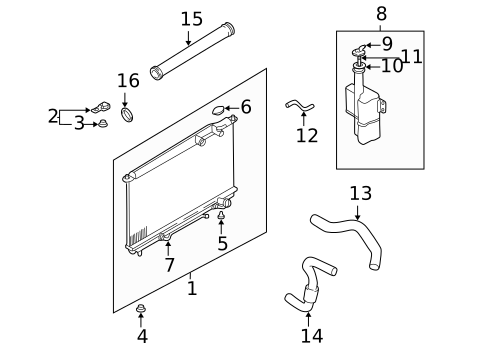 Radiator & Components for 2005 Kia Optima #0